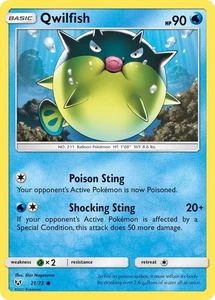 Qwilfish 21/73 Shining Legends Pokemon Card NM - Picture 1 of 1