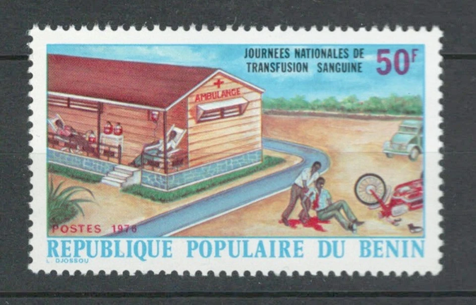 BENIN  FRENCH COLONIES AFRICA BLOOD TRANSFUSION RED CROSS MNH STAMP LOT(BEN 910) Foto 1 de 1