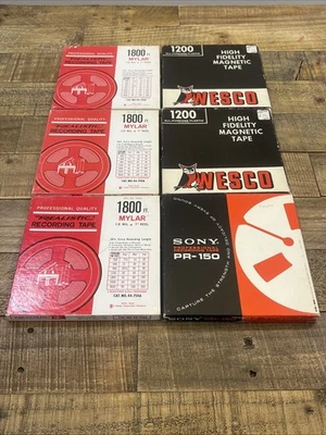 Random Recording Tape Reel To Reel 1800/ 1200 Ft 7" Lot Of 6 Possibly Blank Read - Image 1 of 4