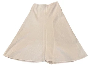 Eileen Fisher Skirt 100% Linen White Maxi Womens SZ S Pull On A Line Lagenlook - Picture 1 of 10