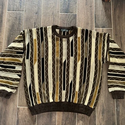 Tundra Pullover Crew Neck Sweater Multi Color Hip Hop Biggie Cosby 3D  XL - Image 1 of 3