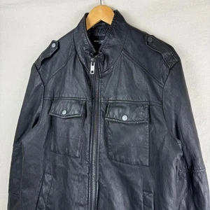 Andrew Marc New York Leather Men's L Biker Jacket - Picture 1 of 8