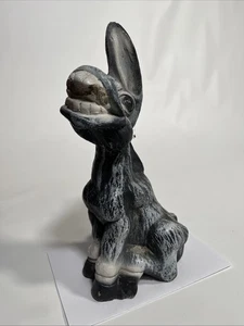 Vintage verwitterte Bock Zähne Esel Beton Garten Statue Hof Rasen Ornament - Bild 1 von 5