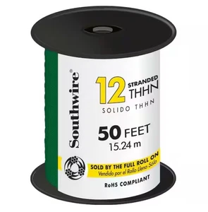 50 ft. 12 Green Stranded CU THHN Wire - Picture 1 of 5