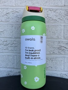 NEU Owala "Darling Daisy" 24oz Free Sip Limited Edition Green Pink Spring Flower - Bild 1 von 5