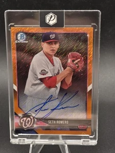 2017 Bowman Chrome Prospect Autograph – Seth Romero Orange Refractor /25 –... - Foto 1 di 2