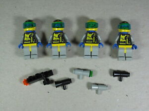 - game minifig FREE POST X2 LEGO Microfigure Lunar Command Yellow Spacemen