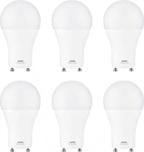 Sunlite LED A19 Light Bulb 14W (100W Equivalent) GU24 5000K Super White - 6 Pack - Picture 1 of 2
