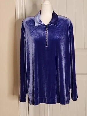 Traje De Colección Koret Terciopelo Dos Piezas Pista Ocio Talla XL Lavanda 1/4 Cremallera  Foto 1 de 4