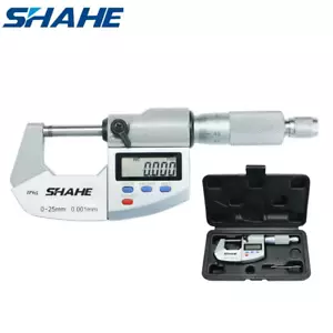 Digital Micrometer SHAHE IP65 Coolant Proof Waterproof 0-100mm Origin Electronic - Picture 1 of 12
