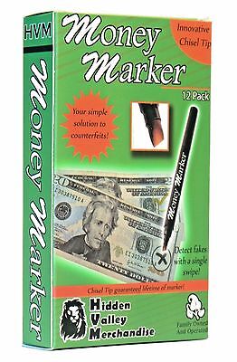 (12 Pens) Money Marker -- Counterfeit Fake Bill Detector Counterfit Dollar Pen • 18.88$