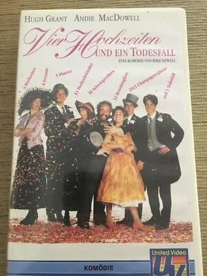 Vier Hochzeiten und ein Todesfall - Hugh Grant - VHS Videokassette - Bild 1 von 4