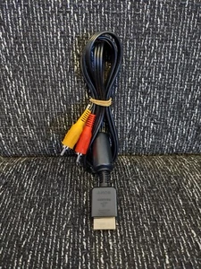 Original AV Kabel für Sony PlayStation PS1 PS2 PS3 TV Cinch schwarz Sehr Gut - Bild 1 von 1
