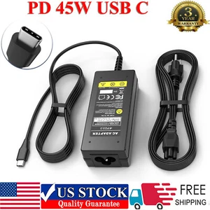45W USB C Type-C Laptop Charger For HP Spectre X360 Elitebook Pavilion X2 Envy - Picture 1 of 14