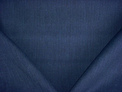 2-1/8 Clarence House 34735 Poggio Navy Silk Wool Linen Drapery Upholstery Fabric - Image 1 of 4