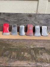 Vintage lot of 6 single bit axe heads.