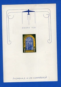 ESPAÑA, GUERRA CIVIL 1938, SOBREIMPRESIÓN PRO AVIACIÓN EN LOS VALLES, BLOQUE MNH - Imagen 1 de 1