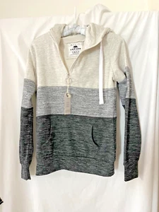 Womens Reflex Striped Quarter Zip Hoodie XS NWT (LK) - Picture 1 of 3
