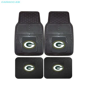 NEW 4pcs NFL Green Bay Packers Car Truck Front Back 3-D Rubber Floor Mats Set - Picture 1 of 3