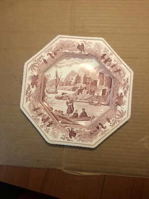 Pink Spode Archive Sutherland Collection "Caramanian" 9 1/2" Set Of 3 Pieces - Image 1 of 4