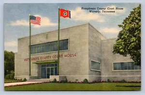 K10/ Waverly Tennessee Postcard c1940s Humphreys County Court House 298 - Picture 1 of 4