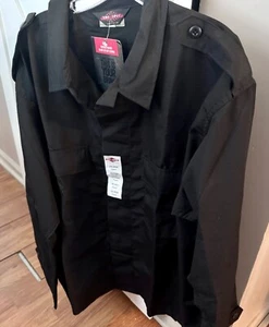 Tru-Spec Tactical Response Uniform Shirt - Black 2X LARGE - LONG New With Tags - Picture 1 of 7