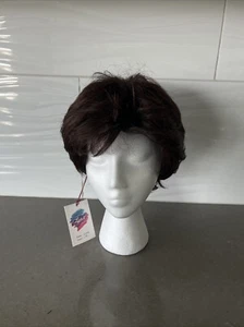Lydell Synthetic Wig Short Length W/ Bangs C medium Brown | New W/ Fast Ship! LL - Picture 1 of 4