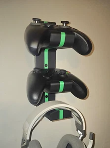 Dual Controller und Headset Halter - Wandmontage, Dekor 3D gedruckt - Bild 1 von 37