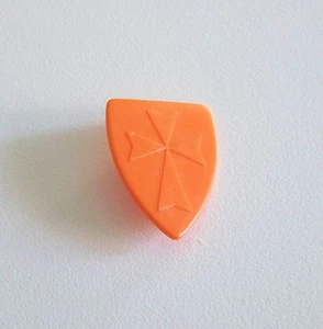 PLAYMOBIL (L646) MOYEN-AGE - Bouclier Orange 3130 3135 3266 Vintage Rare - Imagen 1 de 1
