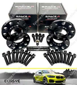 Alloy Wheel Spacers 10mm Black + Locks For Mercedes C Class W204 W205 W206 66.6 - Picture 1 of 7