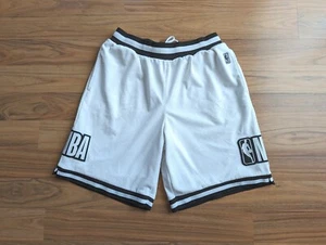 NBA Large Herren Basketball Shorts weiß Mesh Game Practice 10" Schrittlänge B7 - Bild 1 von 9