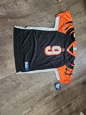 Camiseta deportiva de colección Reebok Cincinnati Bengals Carson Palmer #9 negra proyectada juvenil XL nueva con etiquetas Foto 1 de 3