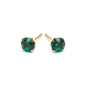 May Birthstone 5mm Earrings - Picture 1 of 3