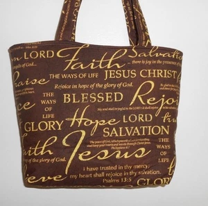 Bolso de Mano Hecho a Mano Jesucristo Faith Believe Sabiduría - Imagen 1 de 1