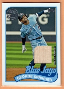 2024 Topps Series 1 George Springer 1989 Topps Relic Bat #89BR-GS Blue Jays SP - Picture 1 of 2
