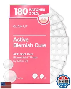 GLAM UP Hydrocolloid Blemish Pimple Zit Patches(180PCS/2Size) - Invisible Ult - Picture 1 of 5