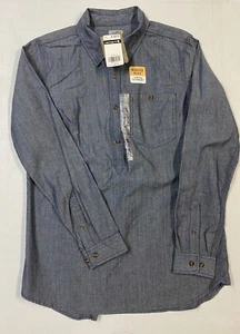 Carhartt Womens Blue Denim Long Sleeve Shirt Size S 4/6 NWT - Picture 1 of 2