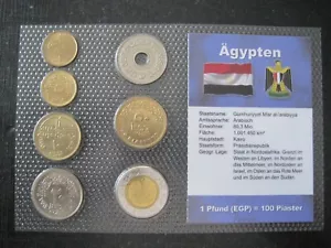Egipto KMS En Blister Set de Monedas Corrientes Monedas Emb. Orig Raro - Imagen 1 de 2
