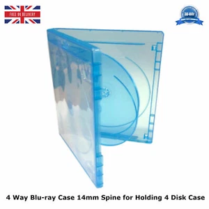 1 x 4 Way Blu-ray Case for 4 discs 14mm Face on face New Replacement swing tray - Afbeelding 1 van 1