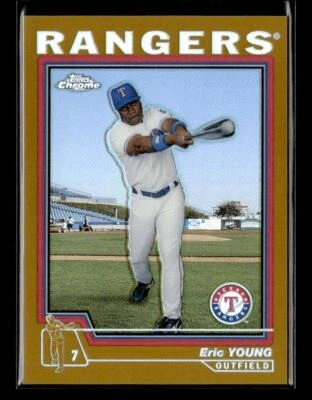 2004 Topps Chrome #451 Eric Young Gold Refractors Texas Rangers - Image 1 of 2