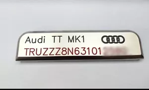 BILLET ALUMINIUM COVER FOR VIN WINDOW - MK1 AUDI TT - Picture 1 of 5