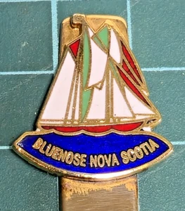 Vintage Bluenose Schooner Nova Scotia Gold Tone Souvenir Spoon Collectible - Imagen 1 de 4