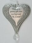 iE There is no greater gift to love and be loved HEART ANGEL WING ORNAMENT ganz