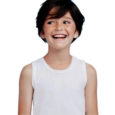 3 Kids' Tank Tops Ellepi Wide Strap In Stretch Cotton Art. 8410 - Image 1 of 2