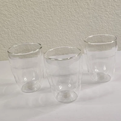 3 Ripple Design Bodum Double Wall Insulated Glass Switzerland 88 - Image 1 of 4