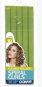 Rizadores espirales Conair pequeños rizos suaves espuma verde flexible 10 unidades NUEVO - Imagen 1 de 5