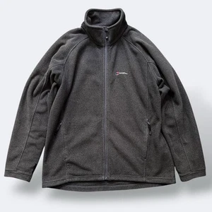 Vintage 00s Berghaus Full Zip Fleece Jacket Size XXL Grey Retro Hiking Outdoors - Picture 1 of 8