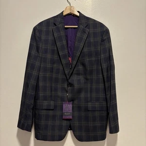 Robert Graham Blazer Mens 40R Navy Olive Sport Coat Tailored Jacket NWT $698 - Picture 1 of 13