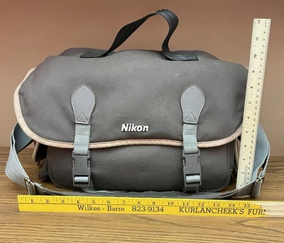 Bolsa para câmera Nikon grande verde exército profissional ajustável acolchoada alça de ombro - Imagem 1 de 4