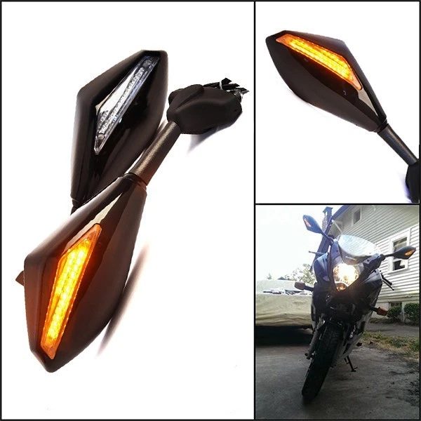 Черные зеркала указателя поворота заднего вида для Kawasaki Ninja ZX10R ZX1000C США - Изображение 1 из 4